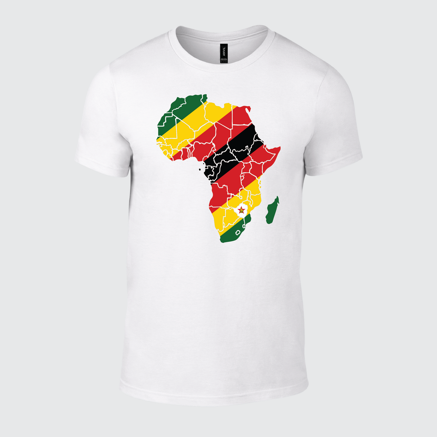 Zimbabwe Africa Map Tshirt